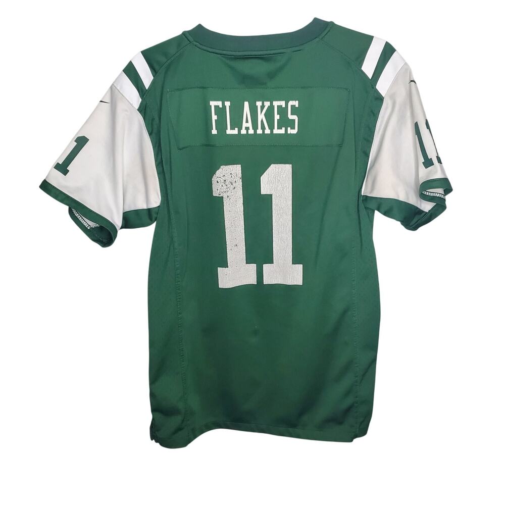 Nike NFL Players On Field NY Jets Jersey Green White Men’s Size XL FLAKES